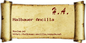 Halbauer Ancilla névjegykártya